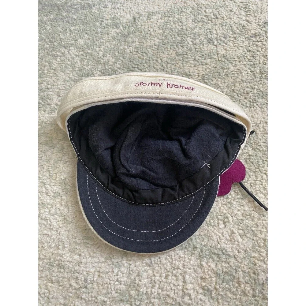 NEW! The Lil Petal Pusher Sz XL Stormy Kromer Girls Hat Winter White/Raspberry